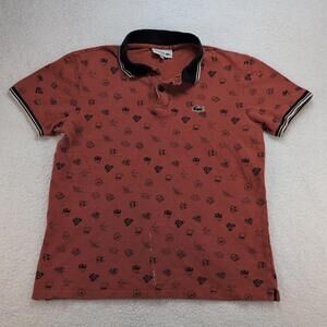 Lacoste x Star Wars Slim Fit Polo Shirt Red Youth Size Large Slim Fit - Flaw